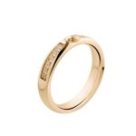 Pierścionek baza TWISTED – TRACY CZ / Gold 4 mm MELANO