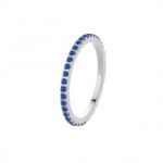 Pierścionek ring FRIENDS - SADÈ CZ SAPPHIRE / Silver 2 mm