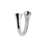 Pierścionek baza TWISTED – TULIP / Silver 4 mm MELANO