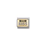Moduł do bransoletki COMPOSABLE - 030280/36 Muszka czarna KISS srebrne 18K Gold