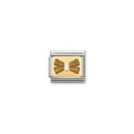 Moduł do bransoletki COMPOSABLE - 030280/42 Brokatowa złota kokardka 18K Gold
