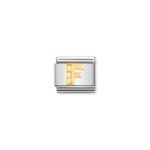 Moduł do bransoletki COMPOSABLE - 030301/06 Litera "F" Cyrkonie 18K Gold