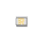 Moduł do bransoletki COMPOSABLE - 030301/18 Litera "R" Cyrkonie 18K Gold