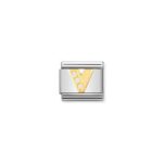 Moduł do bransoletki COMPOSABLE - 030301/22 Litera "V" Cyrkonie 18K Gold