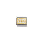Moduł do bransoletki COMPOSABLE - 030314/01 Białe cyrkonie 18K Gold