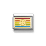 Moduł Composable 'Koniczyna na kolorowym tle' 18K Gold - Nomination 030263/25