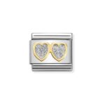 Moduł do bransoletki COMPOSABLE - 030220/01 Brokatowe serca 18K Gold