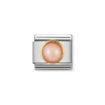 Moduł do bransoletki COMPOSABLE - 030503/07 Okrągły Różowy Koral 18K Gold