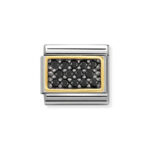 Moduł do bransoletki COMPOSABLE - 030323/10 Czarne cyrkonie 18K Gold