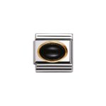 Moduł do bransoletki COMPOSABLE - 030502/02 Czarny Agat 18K Gold