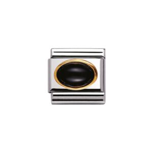 Moduł do bransoletki COMPOSABLE - 030502/02 Czarny Agat 18K Gold
