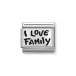 Moduł do bransoletki COMPOSABLE - 330102/34 "I LOVE FAMILY" Silver