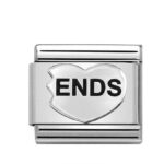 Moduł do bransoletki COMPOSABLE - 330101/46 Serce "ENDS" Silver