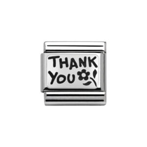 Moduł do bransoletki COMPOSABLE - 330102/42 "THANK YOU" Silver