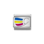 Moduł do bransoletki COMPOSABLE - 330204/24 Tęczowa maska Silver