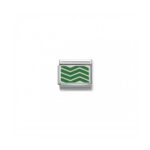 Moduł do bransoletki COMPOSABLE - 330206/12 Zielony zygzak Silver