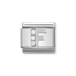 Moduł do bransoletki COMPOSABLE - 330301/06 Litera F z cyrkonią Silver