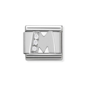 Moduł do bransoletki COMPOSABLE - 330301/13 Litera M z cyrkonią Silver