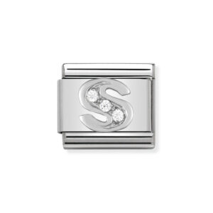 Moduł do bransoletki COMPOSABLE - 330301/19 Litera S z cyrkonią Silver
