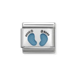 Moduł do bransoletki COMPOSABLE - 330208/15 Niebieskie stópki Silver
