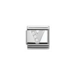 Moduł do bransoletki COMPOSABLE - 330301/22 Litera V z cyrkonią Silver
