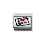 Moduł do bransoletki COMPOSABLE - 330208/50 Kocham Cię Silver