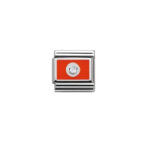 Moduł Composable 330315/03 'Pomarańczowy Link z Cyrkonią' 925 Silver Nomination
