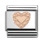 COMPOSABLE 430104/19 Link 9K Rose Gold 'Heart Cut' NOMINATION