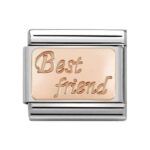 COMPOSABLE  430108/16 Link 9K Rose Gold 'Best Friend' NOMINATION
