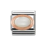 COMPOSABLE 430501/12 Link 9K Rose Gold 'Biała Perła'NOMINATION