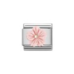 COMPOSABLE 430510/03 Link 9K Rose Gold 'Flower in Pink Coral Paste NOMINATION