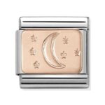 COMPOSABLE 430101/31 Link 9K Rose Gold 'Księżyc i Gwiazdy' NOMINATION