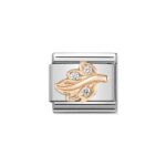 COMPOSABLE 430305/15 Link 9K Rose Gold 'Leaf' NOMINATION
