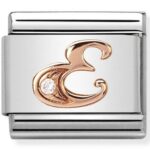 COMOSABLE 430310/05 Link 9K Rose Gold 'Litera E'NOMINATION