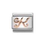 COMPOSABLE 430310/11 Link 9K Rose Gold 'Litera K'NOMINATION