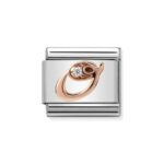 COMPOSABLE 430310/15 Link 9K Rose Gold 'Litera O'NOMINATION