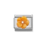 COMPOSABLE 430510/05 Link 9K Rose Gold 'Mother Of Pearl Orange Flower' NOMINATION