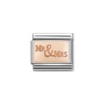 COMPOSABLE 430101/39 Link 9K Rose Gold 'Mr & Mrs' NOMINATION
