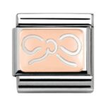 COMPOSABLE 430101/12 Link 9K Rose Gold 'Ribbon' N0MINATION