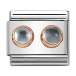 COMPOSABLE 430506/30 Link 9K Rose Gold 'Topaz NOMINATION