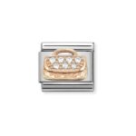 COMPOSABLE 430302/31 Link 9K Rose Gold 'Torebka z cyrkoniami' NOMINATION