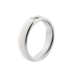 Pierścionek baza TWISTED – TRACY RESIN / White Silver 4 mm MELANO