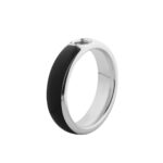 Pierścionek baza VIVID – TRACY RESIN / Black Silver 6 mm MELANO