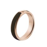 Pierścionek baza TWISTED – TRACY RESIN / Rose Black 4 mm MELANO