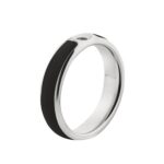 Pierścionek baza TWISTED – TRACY RESIN / Silver Black 4 mm MELANO