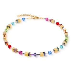 Naszyjnik Coeur de Lion Multicolour Rainbow-Gold 3015/10-1535
