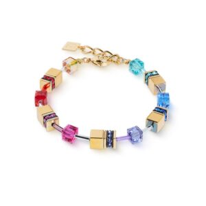Bransoletka Coeur de Lion Multicolour Rainbow-Gold 3015/30-1535
