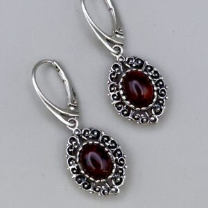 Kolczyki w stylu VINTAGE z bursztynem