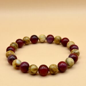 Bransoletka bursztynowa Bordowo-miodowa