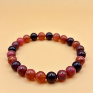 Bransoletka bursztynowa Purple Mix 17cm